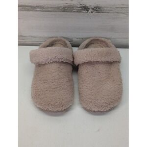 Crocs Slippers Womens Size 8 Beige Faux Fur Clog Lined Indoor House Shoes 209386